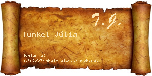Tunkel Júlia névjegykártya