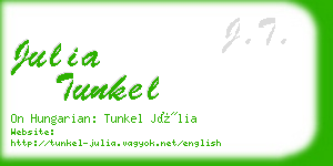 julia tunkel business card